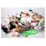 Collection of 50 TY Beanie Babies Assorted Animal Plush Toys