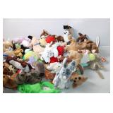Collection of 50 TY Beanie Babies Assorted Animal Plush Toys