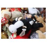 Collection of 50 TY Beanie Babies Assorted Animal Plush Toys