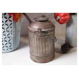 Rustic Autumn Floral Arrangement with Vintage Metal Containers