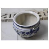 Decorative Set: Porcelain Vases, White Lanterns, and 