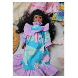 Collection of 7 Vintage Dolls with Accessories