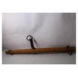 Antique Wood and Metal Horse Yoke with Iron Rings