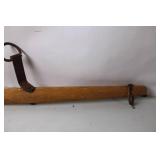 Antique Wood and Metal Horse Yoke with Iron Rings
