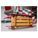 Vintage Holiday Decor Collection: Santa, Reindeer, Sled, and Tree