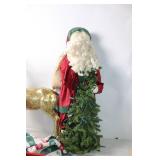 Vintage Holiday Decor Collection: Santa, Reindeer, Sled, and Tree