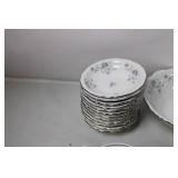 Vintage 53-Piece Blue Floral China Tea Set