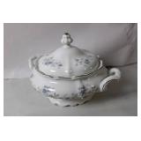 Vintage 53-Piece Blue Floral China Tea Set