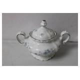 Vintage 53-Piece Blue Floral China Tea Set