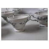 Vintage 53-Piece Blue Floral China Tea Set
