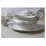 Vintage 53-Piece Blue Floral China Tea Set