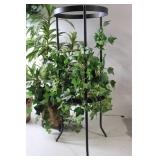 Set of 3 Artificial Topiary and Ivy Plants with Metal Basket Planter