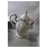 Vintage Blue Floral China Flatware Set with Serving Pieces