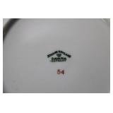 Vintage Blue Floral China Flatware Set with Serving Pieces