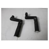 Pair of Black Motorcycle Foot Pegs with Grip