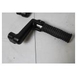 Pair of Black Motorcycle Foot Pegs with Grip