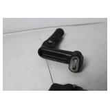 Pair of Black Motorcycle Foot Pegs with Grip