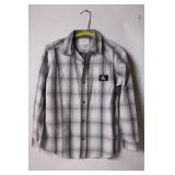 Calvin Klein Jeans Gray Plaid Shirt, Size M