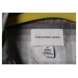 Calvin Klein Jeans Gray Plaid Shirt, Size M