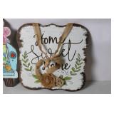 Set of 3 Decorative Wall Hangings with Floral and Butterfly Designs