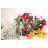 Set of Seasonal Artificial Floral Arrangements with Pine Cones and Berries