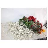 Set of Seasonal Artificial Floral Arrangements with Pine Cones and Berries