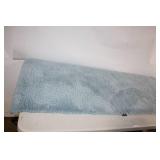 Light Blue Shag Area Rug, 64x25 Inches
