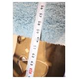 Light Blue Shag Area Rug, 64x25 Inches