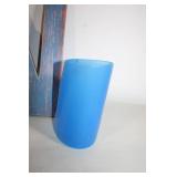 Decorative Set: Snowman Tissue Box, Inspirational Sign, Rustic Letter N, Blue Tumbler