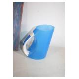 Decorative Set: Snowman Tissue Box, Inspirational Sign, Rustic Letter N, Blue Tumbler