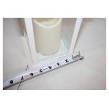 White Decorative Lantern with Battery-Operated Candle