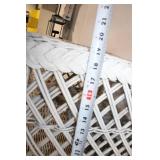 White Wicker Square End Table with Two Shelves