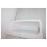 White Plastic Bathtub Overflow Cover Tray