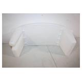 White Plastic Bathtub Overflow Cover Tray