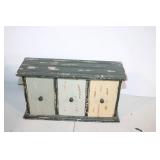 Vintage Wooden Drawer Organizer with Distressed Finish