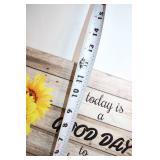 Set of 2 Inspirational Canvas Wall Art with Floral and Motivational Text