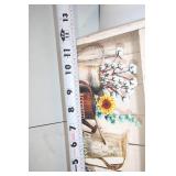 Set of 2 Inspirational Canvas Wall Art with Floral and Motivational Text