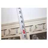 Large White Multi-Photo Collage Frame with Carved Leaf Design