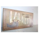 Vintage Laundry Sign with Rustic Design