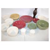 Colorful Collection of Ceramic Dinnerware and Accessories