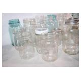 Collection of Vintage Mason and Decorative Glass Jars