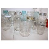 Collection of Vintage Mason and Decorative Glass Jars