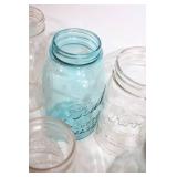 Collection of Vintage Mason and Decorative Glass Jars