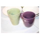 Colorful Stoneware Dinnerware Set - 25 Pieces, Mixed Bowls, Cups, and Plates