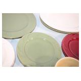 Colorful Stoneware Dinnerware Set - 25 Pieces, Mixed Bowls, Cups, and Plates