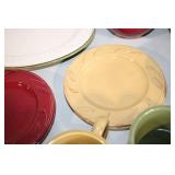 Colorful Stoneware Dinnerware Set - 25 Pieces, Mixed Bowls, Cups, and Plates