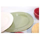 Colorful Stoneware Dinnerware Set - 25 Pieces, Mixed Bowls, Cups, and Plates