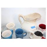 Collection of 27 Assorted Mugs, Teacups, and Serving Items