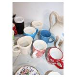 Collection of 27 Assorted Mugs, Teacups, and Serving Items