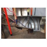 Collection of Assorted Snow Shovels, Spades, and Garden Tools